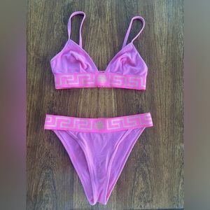 Versace Greca Border Bikini Top and Bottom Size 3